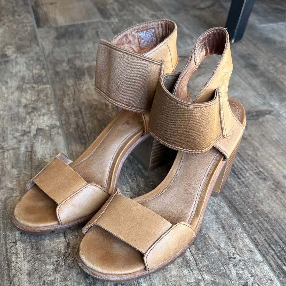 Sorel Tan Women's Heeled Sandals